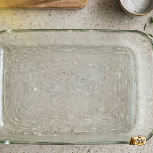 A greased 9×13-inch baking dish