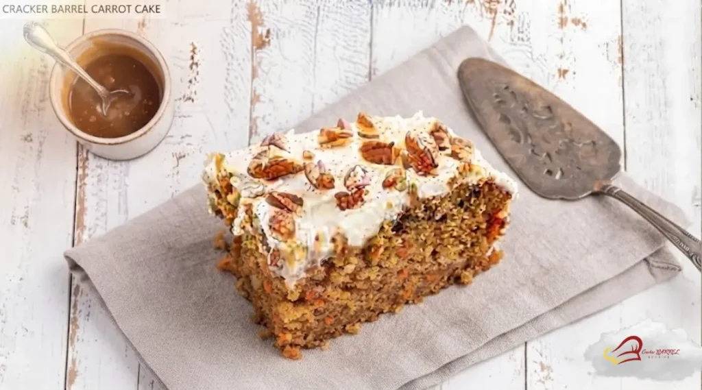 Cracker Barrel Carrot cake ready to serve