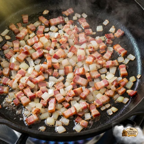 Chopped onion adding with beacon