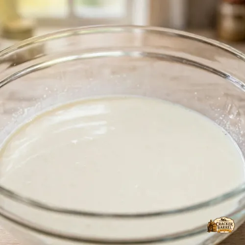 2 cups buttermilk in mixing bowl